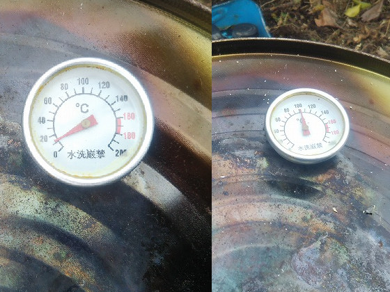 オーブン缶内部の温度を測定